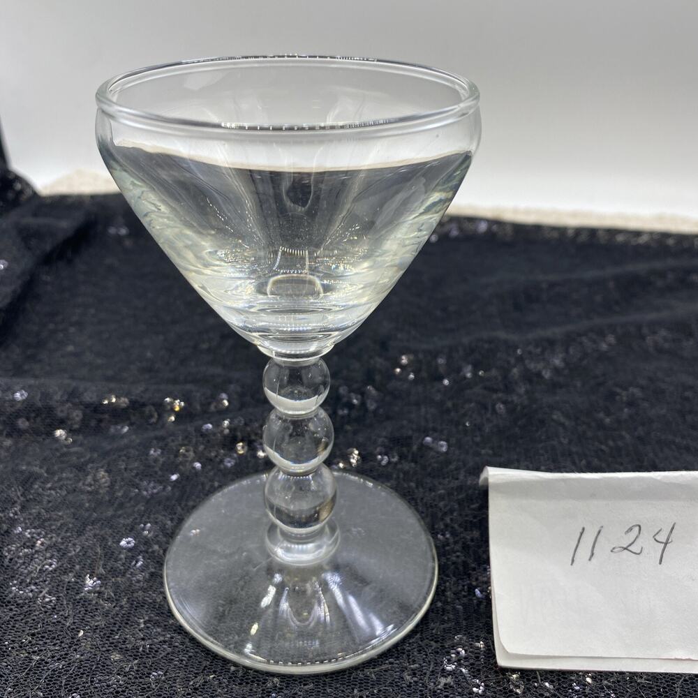 Candlewick Glassware 3-bead 4.5” Tall~4oz Cocktail Stemware